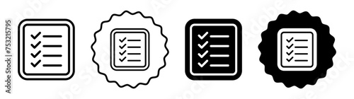 Table of contents vector icon set collection. Table of contents Outline flat Icon.