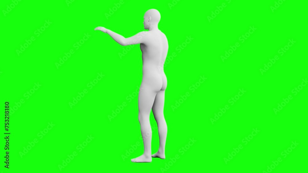 Man Gesturing. 3D Model. 360 Degrees rotation (turntable). Isolated on green screeen (chroma) Man Gesturing. 3D Model. 360 Degrees rotation (turntable). Isolated on green screeen (chroma)