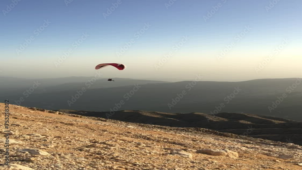 paragliding in the mountains, Mount Takhtala paragliding in the mountains, Mount Takhtala