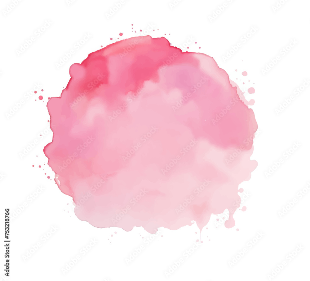 Pink watercolor background with watercolor splashes