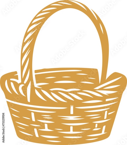 basket isolated on white background 