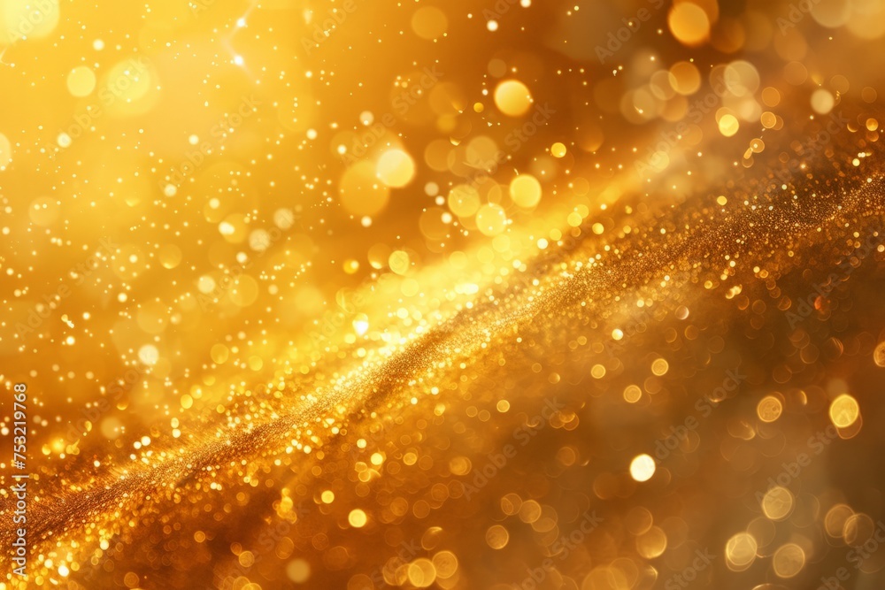 Glittering Gold Dust Blurred Effect