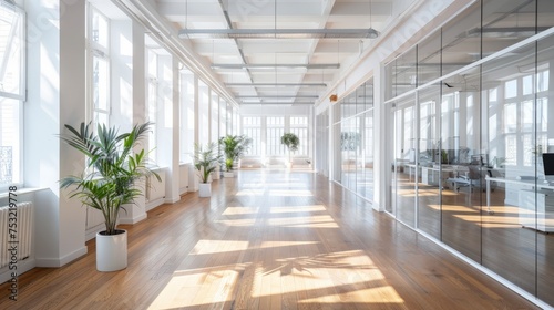 Spacious Room With Windows and Plants