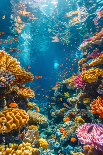 Colorful Coral Reef Underwater