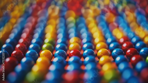 Colorful Balls Arranged on Table