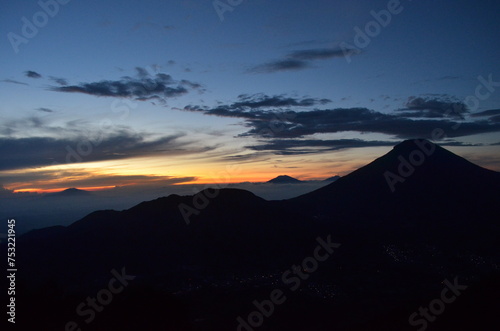 sunrise on top mountain