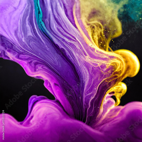 spectacular colorful liquid ink abstract background