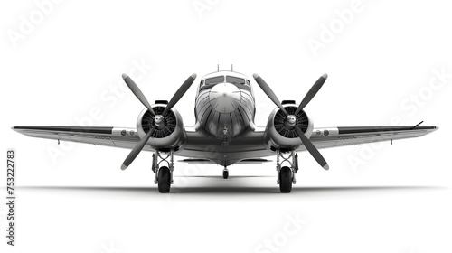 commercial airplane on white background with path © Anas Graphics