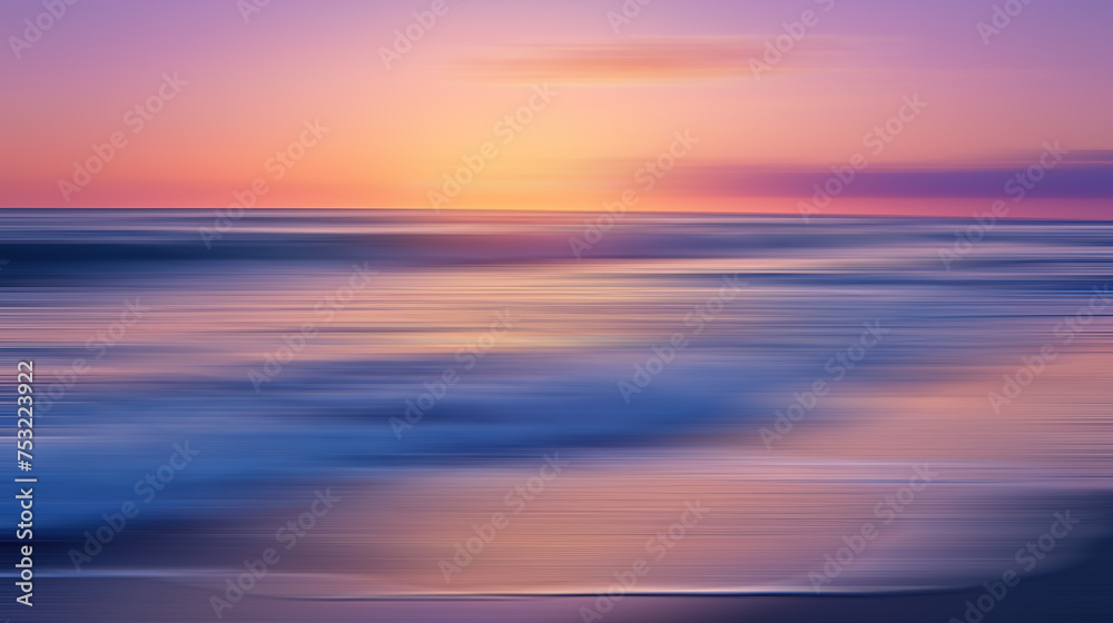 beautiful sunset at the beach. Horizontal Background image engendering peacefulness, tranquility.