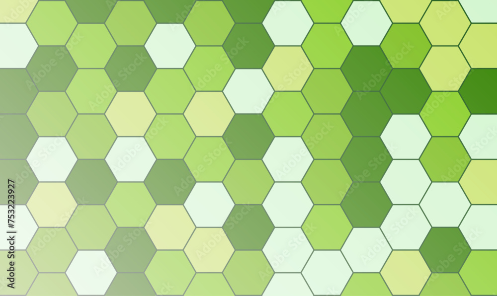 Green background made of hexagonal geometric shapes, design element Green background made of hexagonal geometric shapes, design element