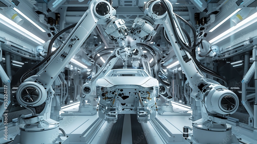 Advanced Machine Room Full of Automated Machines. Generative AI Advanced Machine Room Full of Automated Machines. Generative AI