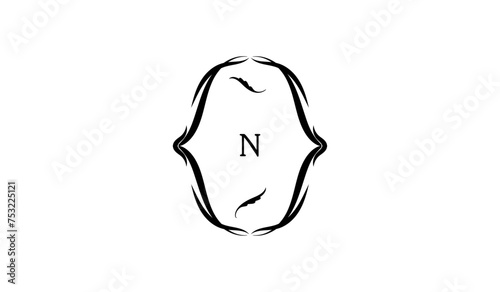 Pear Isolated on White Alphabetical Logo