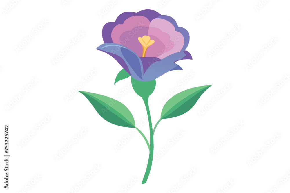 Lisianthus Flower Vector Illustration on Clean Background