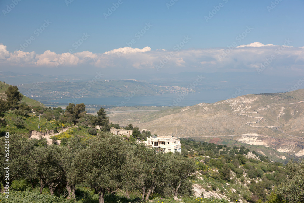 Obraz premium Jordan landscape on a sunny winter day.