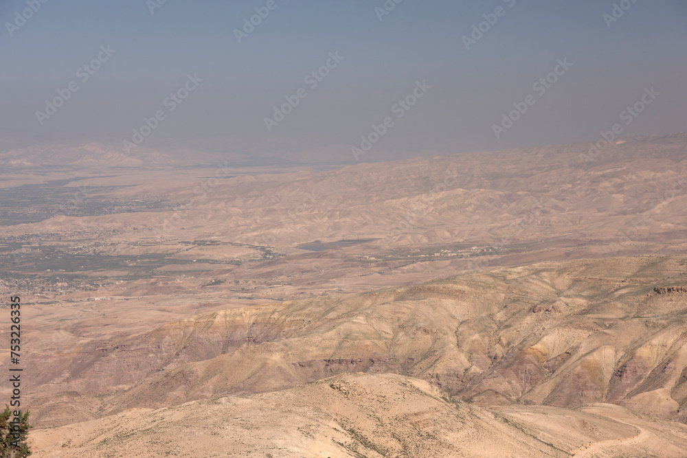 Jordan landscape on a sunny winter day.