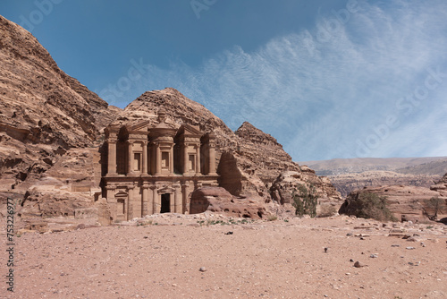 Jordan ancient Petra on a sunny winter day