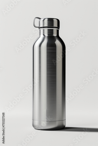 Sports Aluminum Water Bottle for Hiking or Cycling on a gray background