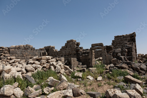 Jordan Qasr Deir al Kahf on a sunny winter day