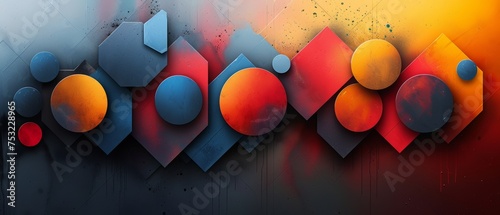 Abstract Shapes Painting on Wall