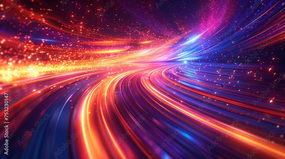 Colorful Background With Lines and Stars. Generative AI Colorful Background With Lines and Stars. Generative AI