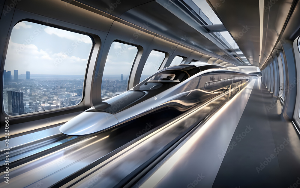 Silent Glide: Capturing the Majesty of Maglev Train Technology Generative Ai
