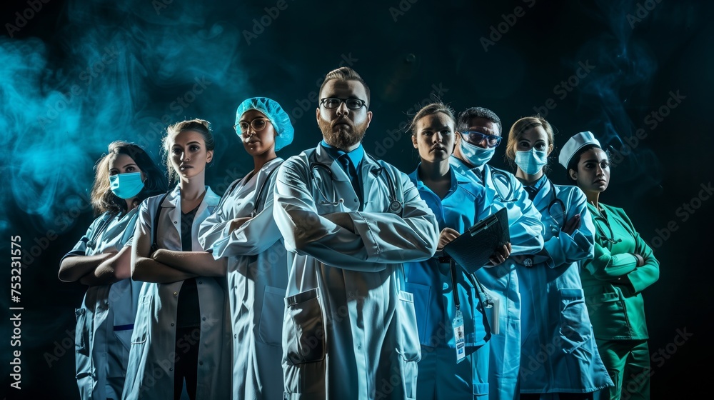 Fototapeta premium Group of People Standing Together. Generative AI