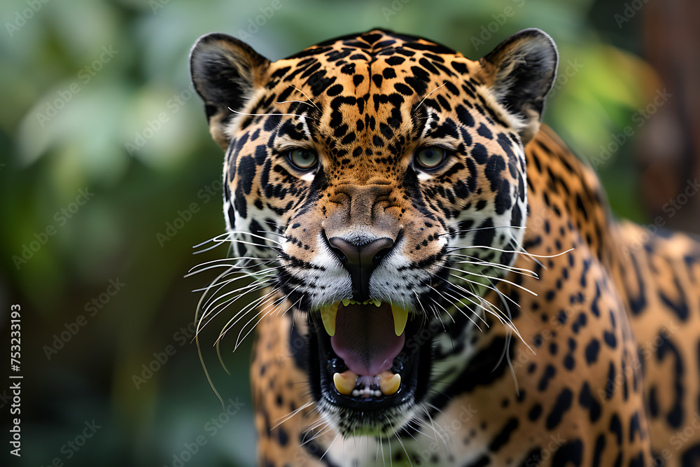 A striking close-up portrait of an angry tiger, showcasing its fierce expression and powerful presence, perfect for conveying strength and intensity in design projects A striking close-up portrait of an angry tiger, showcasing its fierce expression and powerful presence, perfect for conveying strength and intensity in design projects