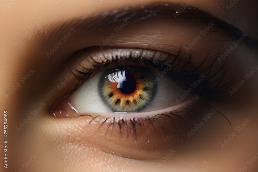 Fototapeta premium close up of a female eye