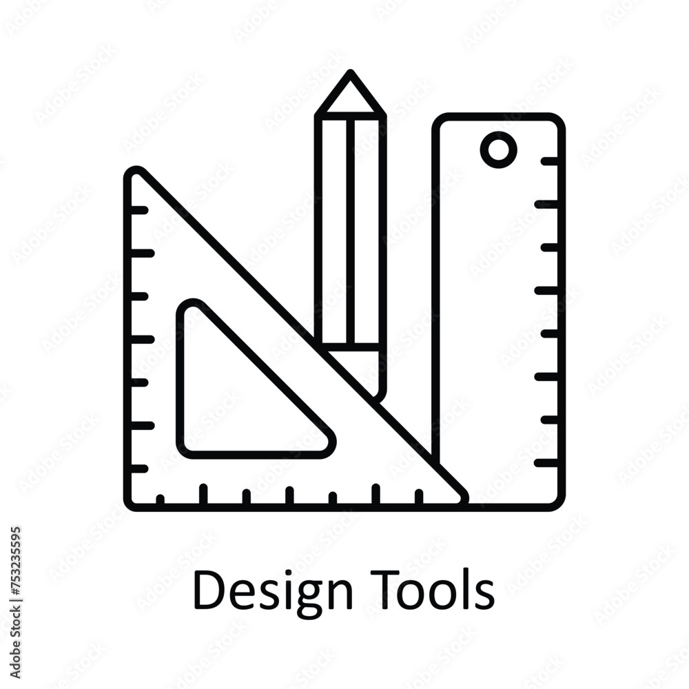 Design Tools vector outline icon design illustration. Manufacturing units symbol on White background EPS 10 File Design Tools vector outline icon design illustration. Manufacturing units symbol on White background EPS 10 File
