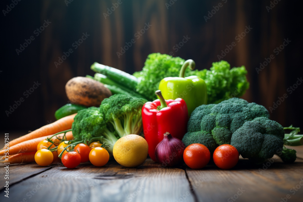 Fresh Organic Produce on Table Fresh Organic Produce on Table