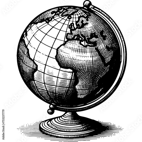 Vintage Earth Globe