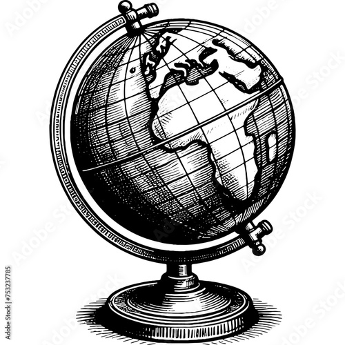 Vintage Earth Globe