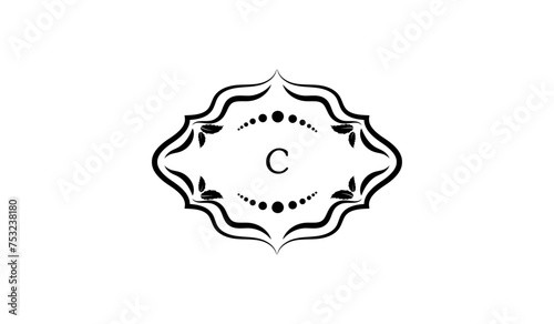 Wax Seal on White Alphabetical Logo