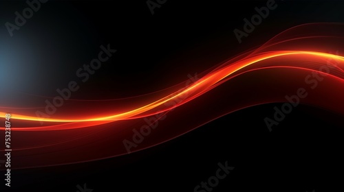 Realistic vector illustration showcases high-speed curves of a driving line with a neon effect, portraying the dynamic trace of a fast-moving car or race.