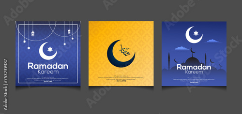 Minimal Upcoming Ramadan social media post design in 2024, Ramadan post design