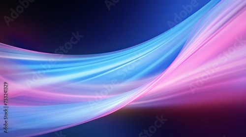 Vector illustration showcases a blue and pink spinning light with a long time exposure motion blur effect.