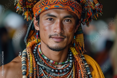 Showcase the tribal wedding attire display of Bhutia communities, featuring traditional clothing and customs