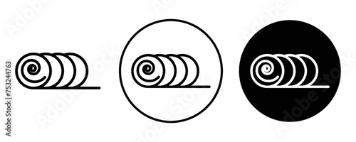 Bale outline icon collection or set. Bale Thin vector line art