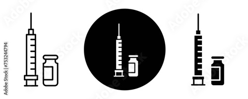 Insulin outline icon collection or set. Insulin Thin vector line art