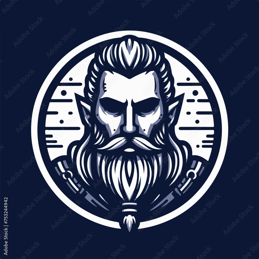 Baldr Balder or Baldur Norse God vector logo icon tattoo sticker. Baldr Balder or Baldur Norse God vector logo icon tattoo sticker.