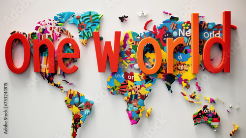 One World - World map