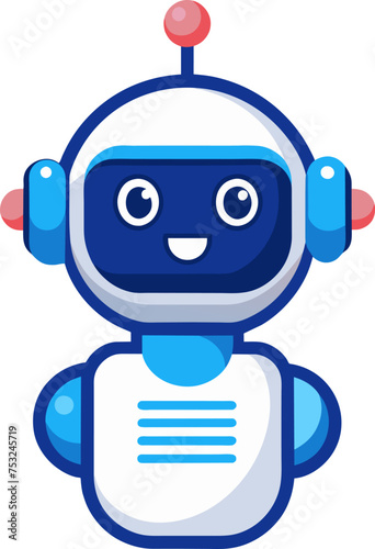 Ai chatbot cartoon logo icon element graphic vector illustration