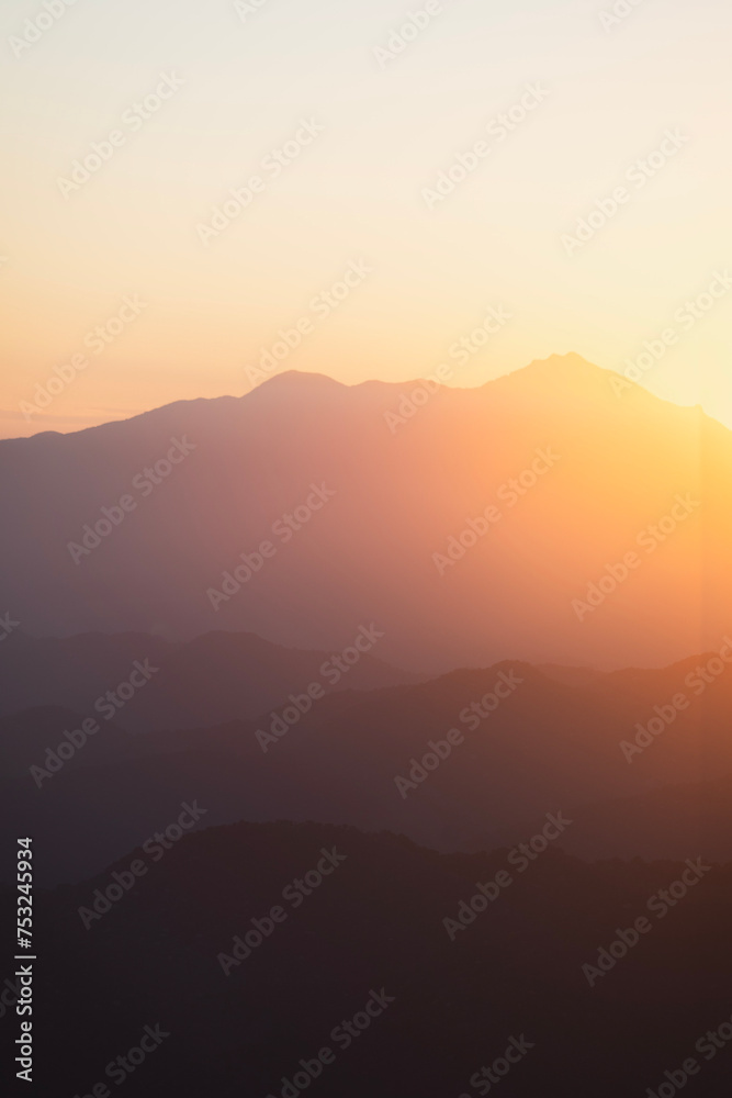 Fototapeta premium sunset in the mountains
