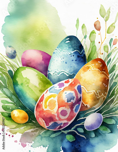Beautiful colorful Easter basket Postcard