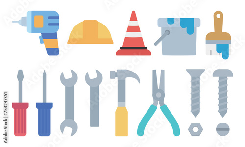 いろんな工具のイラストセット