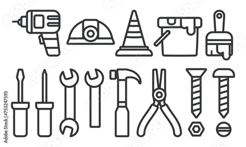色々な工具のイラストセット