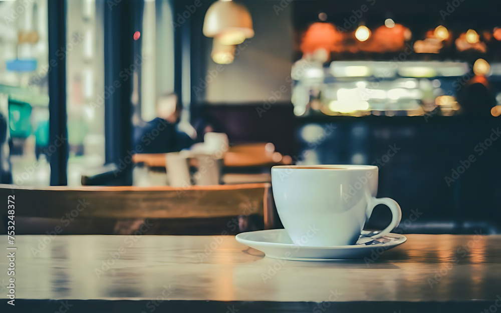 Fototapeta premium A table in a cafe objects