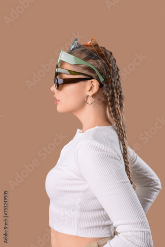 Beautiful young woman with ...