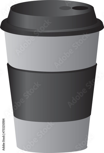 Paper coffee cup mockups vector.