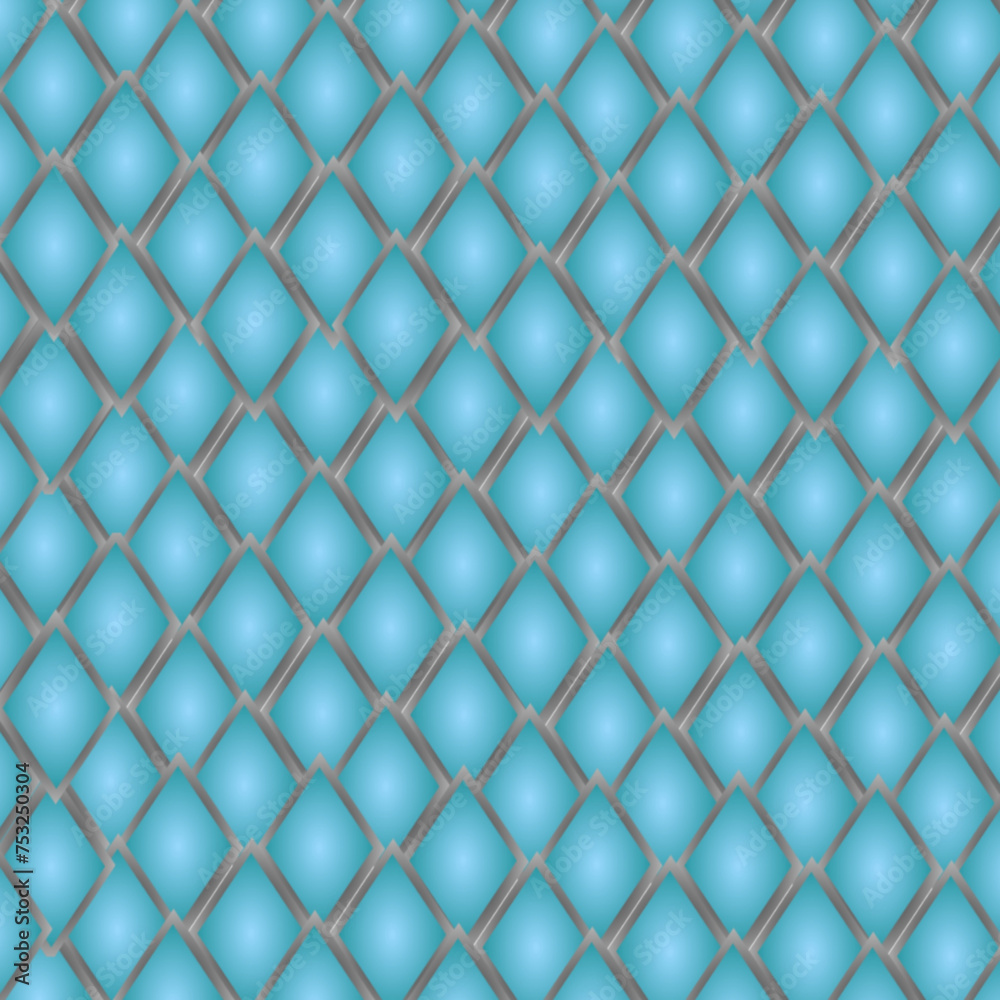 Fototapeta premium Seemless Rhombus blue pattern abstract background blue gradient rhombus background 